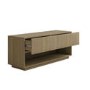 Small Oak Ribbed TV Stand with Storage - TV's up to 55" - Hazel