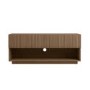 Small Walnut Ribbed TV Stand with Storage - TV's up to 55" - Hazel
