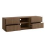 Large Walnut Ribbed TV Stand with Storage - TV's up to 70" - Hazel