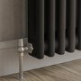 Reggio Midnight Black Horizontal Double Column Traditional Radiator 300x830mm 1470 BTU - Cast Iron Style