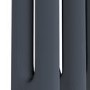 Reggio Anthracite Horizontal Double Column Traditional Radiator 300x830mm 1470 BTU - Cast Iron Style