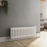 Reggio White Horizontal Double Column Traditional Radiator 300x830mm 1470 BTU - Cast Iron Style Reggio White Horizontal Double Column Traditional Radiator 300x830mm 1470 BTU - Cast Iron Style