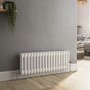 Reggio White Horizontal Double Column Traditional Radiator 300x830mm 1470 BTU - Cast Iron Style