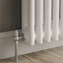 Reggio White Horizontal Double Column Traditional Radiator 300x830mm 1470 BTU - Cast Iron Style