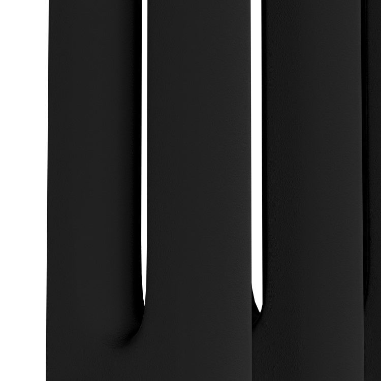 Reggio Midnight Black Horizontal Double Column Traditional Radiator 600x830mm 2832 BTU - Cast Iron Style