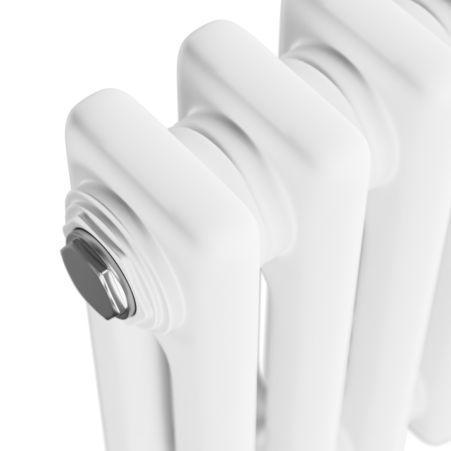 Reggio White Horizontal Double Column Traditional Radiator 600x830mm ...