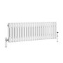 Reggio White Horizontal Double Column Traditional Radiator 300x1010mm 1797 BTU - Cast Iron Style