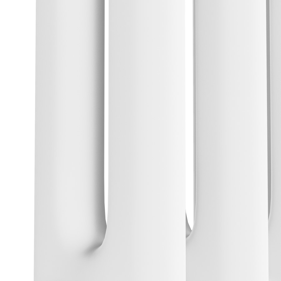 Reggio White Horizontal Double Column Traditional Radiator 300x1010mm 1797 BTU - Cast Iron Style