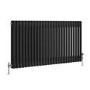 Reggio Midnight Black Horizontal Double Column Traditional Radiator 600x1190mm 4091 BTU - Cast Iron Style