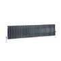 Reggio Anthracite Horizontal Double Column Traditional Radiator 300x1460mm 2614 BTU - Cast Iron Style