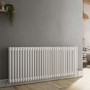 Reggio White Horizontal Double Column Traditional Radiator 600x1460mm 5035 BTU - Cast Iron Style