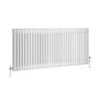 Reggio White Horizontal Double Column Traditional Radiator 600x1460mm 5035 BTU - Cast Iron Style