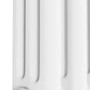 Reggio White Horizontal Triple Column Traditional Radiator 300x605mm 1341 BTU - Cast Iron Style