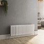 Reggio White Horizontal Triple Column Traditional Radiator 300x830mm 1857 BTU - Cast Iron Style