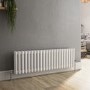 Reggio White Horizontal Triple Column Traditional Radiator 300x1010mm 2269 BTU - Cast Iron Style