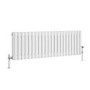 Reggio White Horizontal Triple Column Traditional Radiator 300x1010mm 2269 BTU - Cast Iron Style