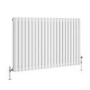 Reggio White Horizontal Triple Column Traditional Radiator 600x1010mm 4377 BTU - Cast Iron Style