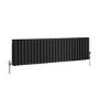 Reggio Midnight Black Horizontal Triple Column Traditional Radiator 300x1190mm 2682 BTU - Cast Iron Style