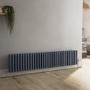 Reggio Anthracite Horizontal Triple Column Traditional Radiator 300x1460mm 3301 BTU - Cast Iron Style