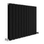 Riace Midnight Black Horizontal Flat Designer Radiator 600x748mm Double Panel 2827 BTU