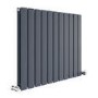 Riace Anthracite Horizontal Flat Designer Radiator 600x748mm Double Panel 2827 BTU