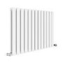 Riace White Horizontal Flat Designer Radiator 600x884mm Double Panel 3342 BTU