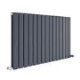 Riace Anthracite Horizontal Flat Designer Radiator 600x1020mm Double Panel 3856 BTU