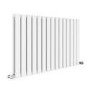 Riace White Horizontal Flat Designer Radiator 600x1020mm Double Panel 3856 BTU