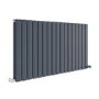 Riace Anthracite Horizontal Flat Designer Radiator 600x1156mm Double Panel 4370 BTU