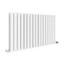 Riace White Horizontal Flat Designer Radiator 600x1156mm Double Panel 4370 BTU