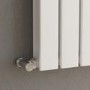 Riace White Horizontal Flat Designer Radiator 600x1156mm Double Panel 4370 BTU