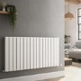 Riace White Horizontal Flat Designer Radiator 600x1156mm Double Panel 4370 BTU