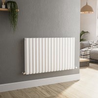 Sorrento White Horizontal Oval Designer Radiator 600x1003mm Double Panel 4079 BTU Sorrento White Horizontal Oval Designer Radiator 600x1003mm Double Panel 4079 BTU
