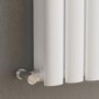 Sorrento White Horizontal Oval Designer Radiator 600x1003mm Double Panel 4079 BTU