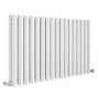 Sorrento White Horizontal Oval Designer Radiator 600x1003mm Double Panel 4079 BTU