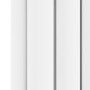 Sorrento White Horizontal Oval Designer Radiator 600x1416mm Double Panel 5758 BTU