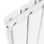 Riace White Horizontal Flat Designer Radiator 600x408mm Double Panel 1542 BTU