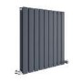 Riace Anthracite Horizontal Flat Designer Radiator 600x612mm Double Panel 2313 BTU