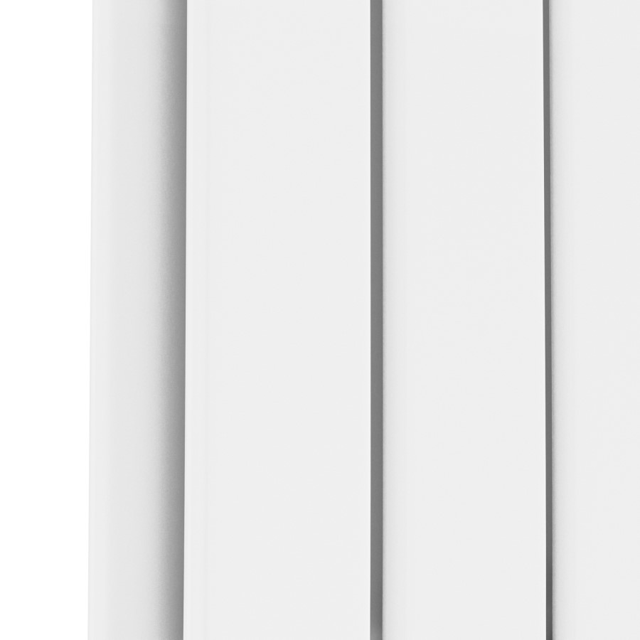Riace White Horizontal Flat Designer Radiator 600x612mm Double Panel 2313 BTU
