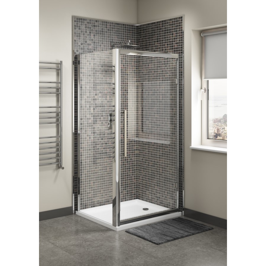 Claritas 8mm Glass Hinged Shower Door - 760 x 1950mm