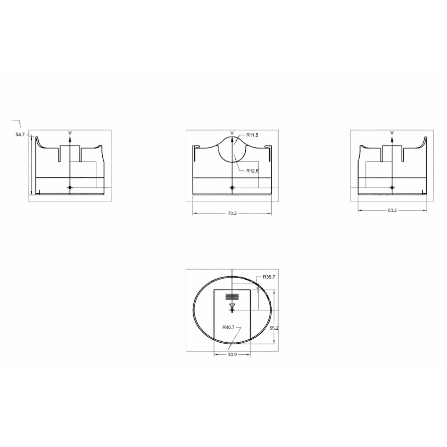 Salt & Pepper Designer Heating Element Cover for Electric Radiator