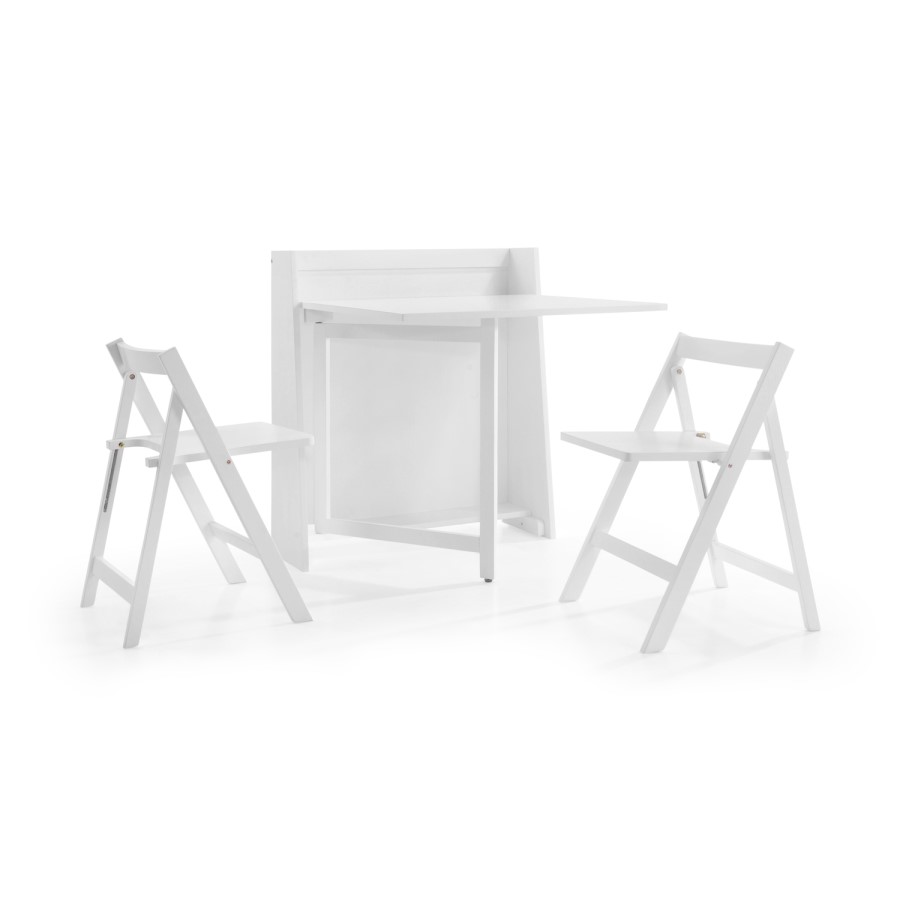 Julian Bowen Helsinki White Foldaway Gateleg Dining Set