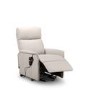 Rise & Recliner Chair in Beige Faux Leather - Helena-Julian Bowen