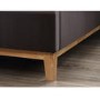 Birlea Helsinki Double Bed Upholstered in Brown Faux Leather