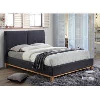 Birlea Helsinki Double Bed Upholstered in Grey 