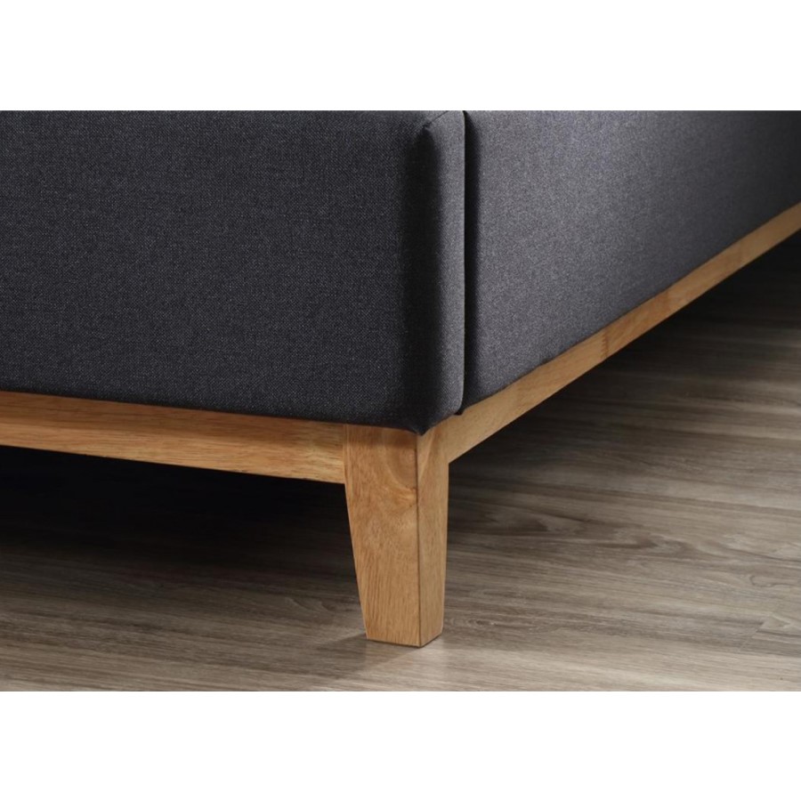 Birlea Helsinki Double Bed Upholstered in Grey 