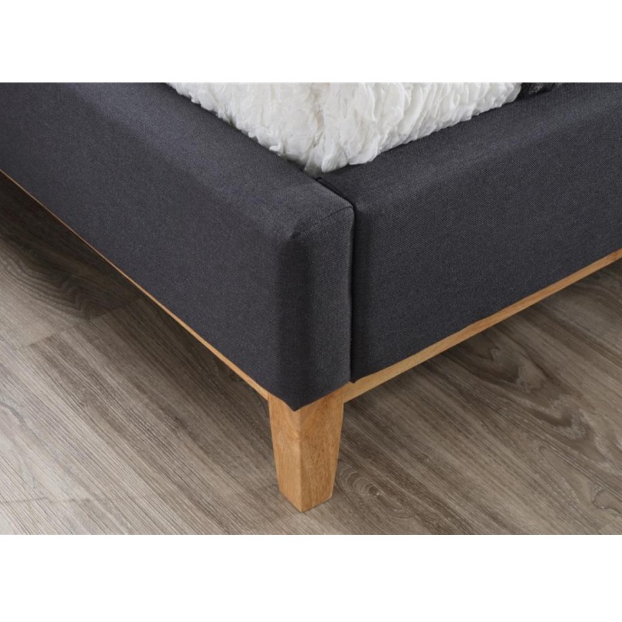 Birlea Helsinki Double Bed Upholstered in Grey 