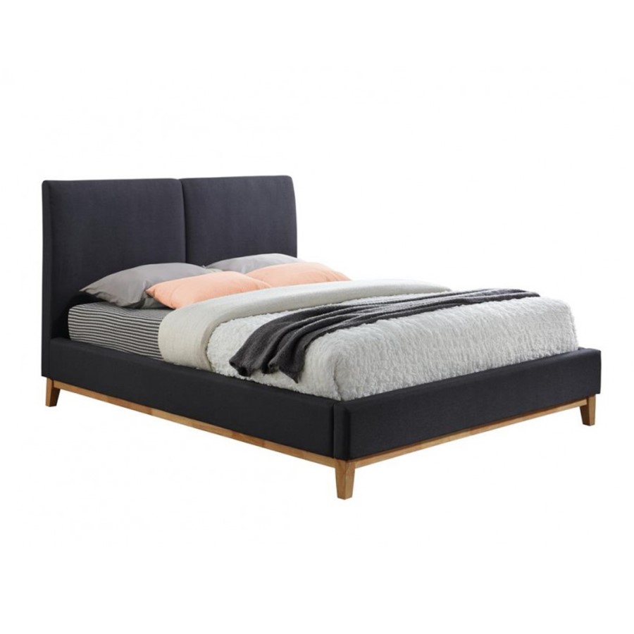 Birlea Helsinki Double Bed Upholstered in Grey 