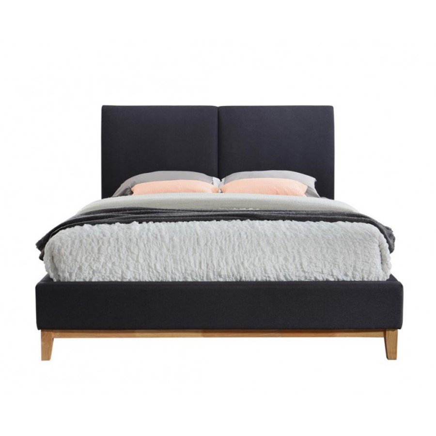 Birlea Helsinki Double Bed Upholstered in Grey 