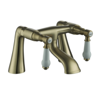 Brushed Brass Traditional Bath Filler - Helston